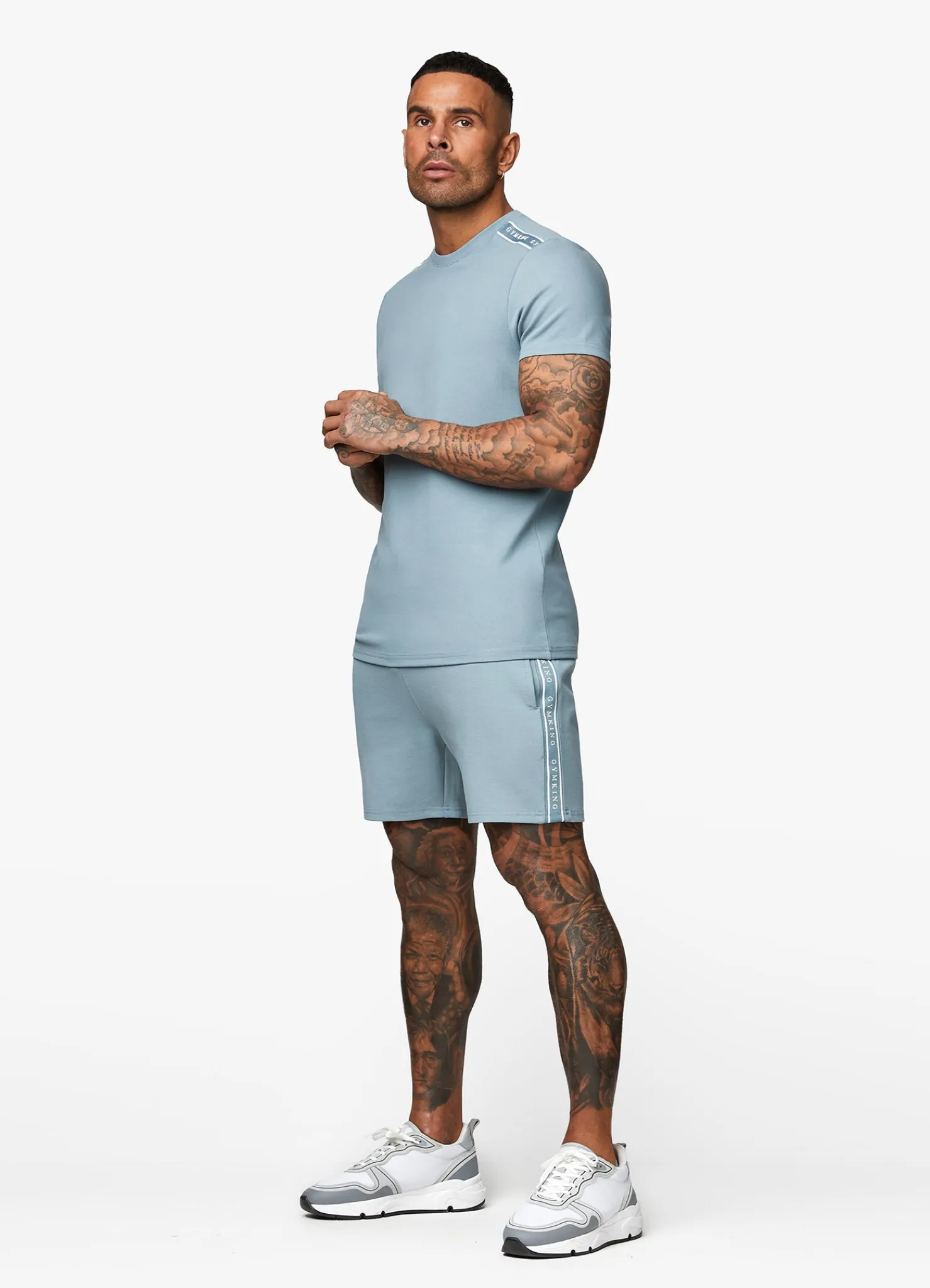 Twin Sets<Gym King Signature Taped Tee Sage