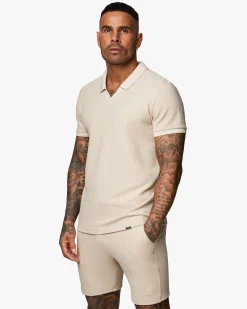 T-Shirts<Gym King Signature Texture Polo Stone