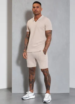 T-Shirts<Gym King Signature Texture Polo Stone