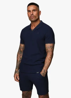 Twin Sets<Gym King Signature Texture Polo Navy