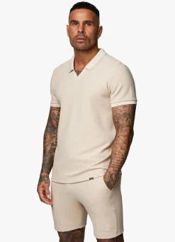 T-Shirts<Gym King Signature Texture Polo Stone