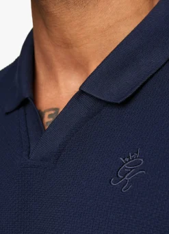 Twin Sets<Gym King Signature Texture Polo Navy