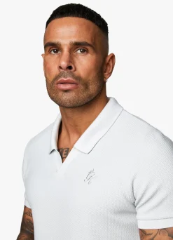 Twin Sets<Gym King Signature Texture Polo Light Grey