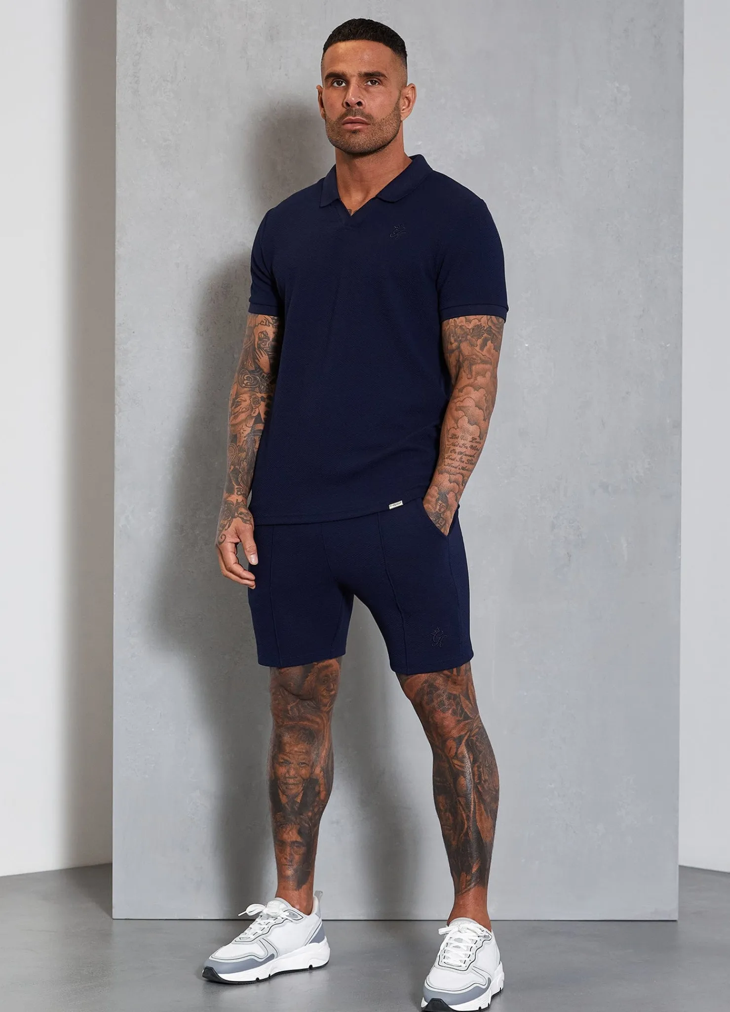 T-Shirts<Gym King Signature Texture Polo Navy