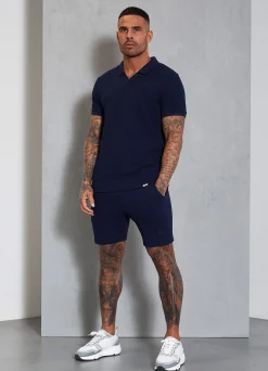 Twin Sets<Gym King Signature Texture Polo Navy