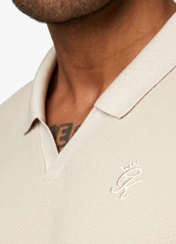 Twin Sets<Gym King Signature Texture Polo Stone