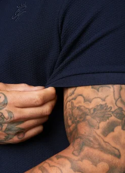 Polo Shirts<Gym King Signature Texture Polo Navy