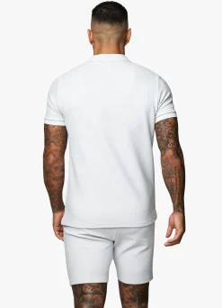 Twin Sets<Gym King Signature Texture Polo Light Grey