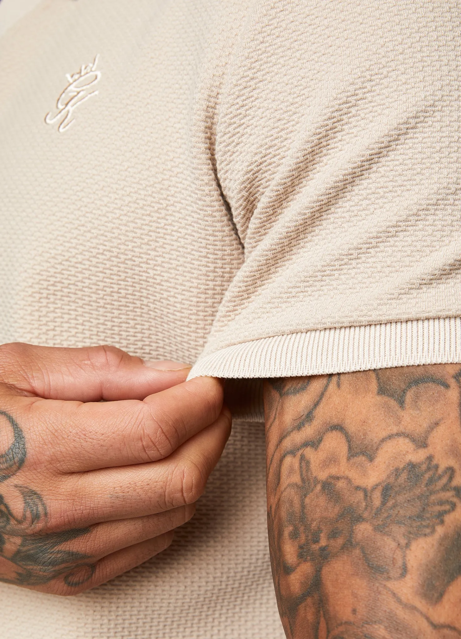 T-Shirts<Gym King Signature Texture Polo Stone