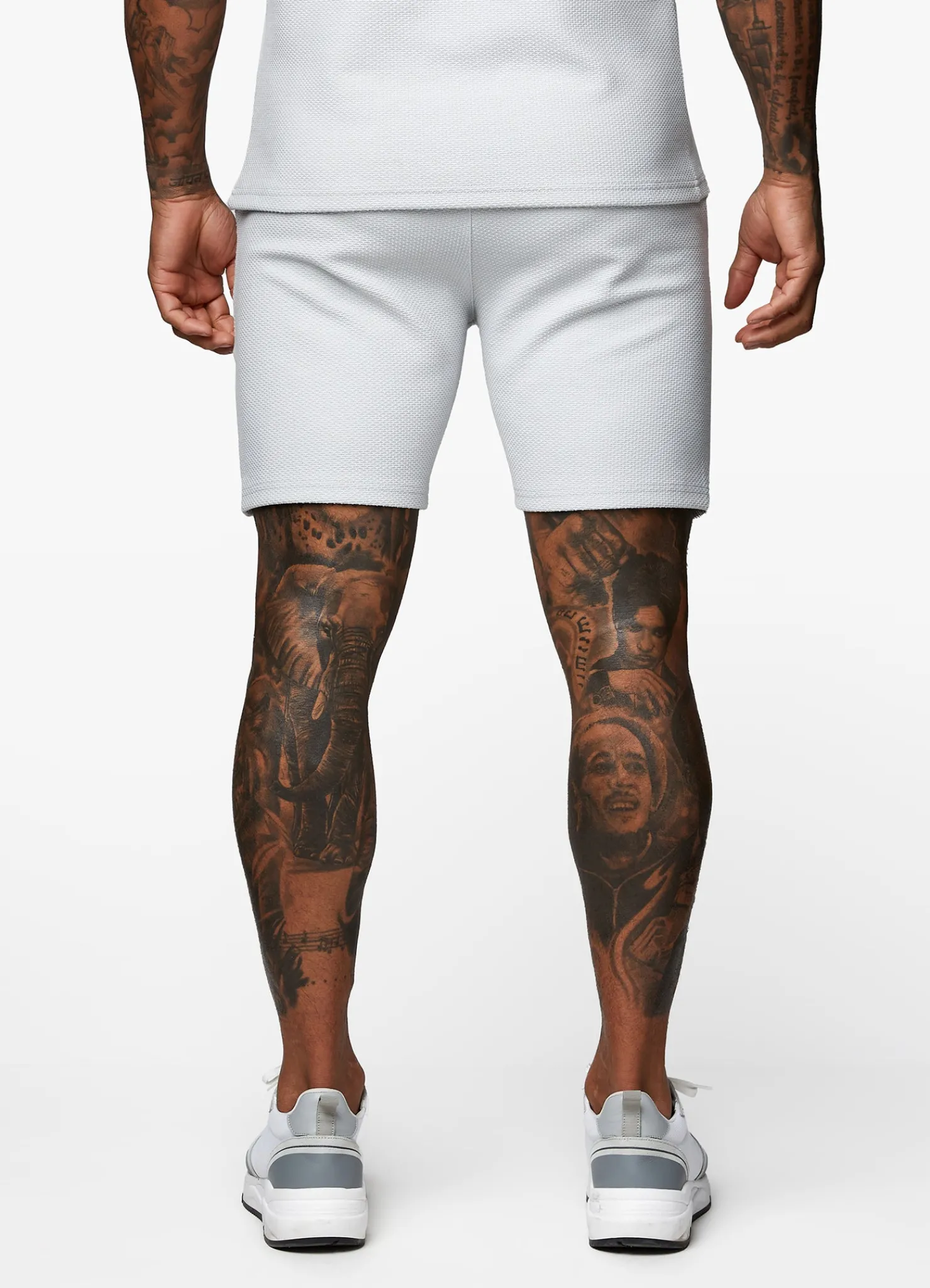 Twin Sets<Gym King Signature Texture Short Light Grey