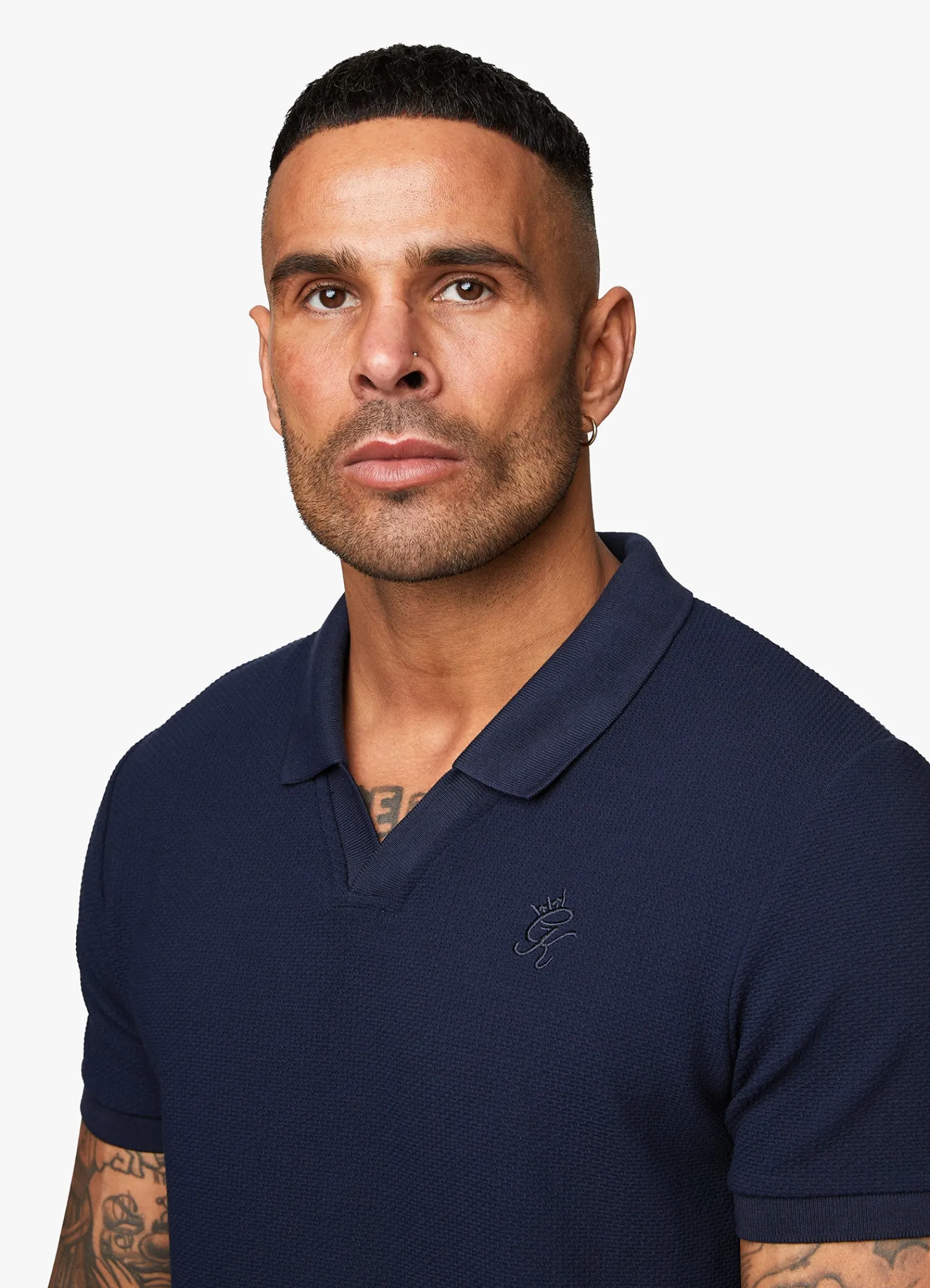 T-Shirts<Gym King Signature Texture Polo Navy