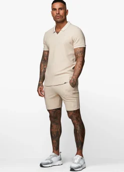 T-Shirts<Gym King Signature Texture Polo Stone