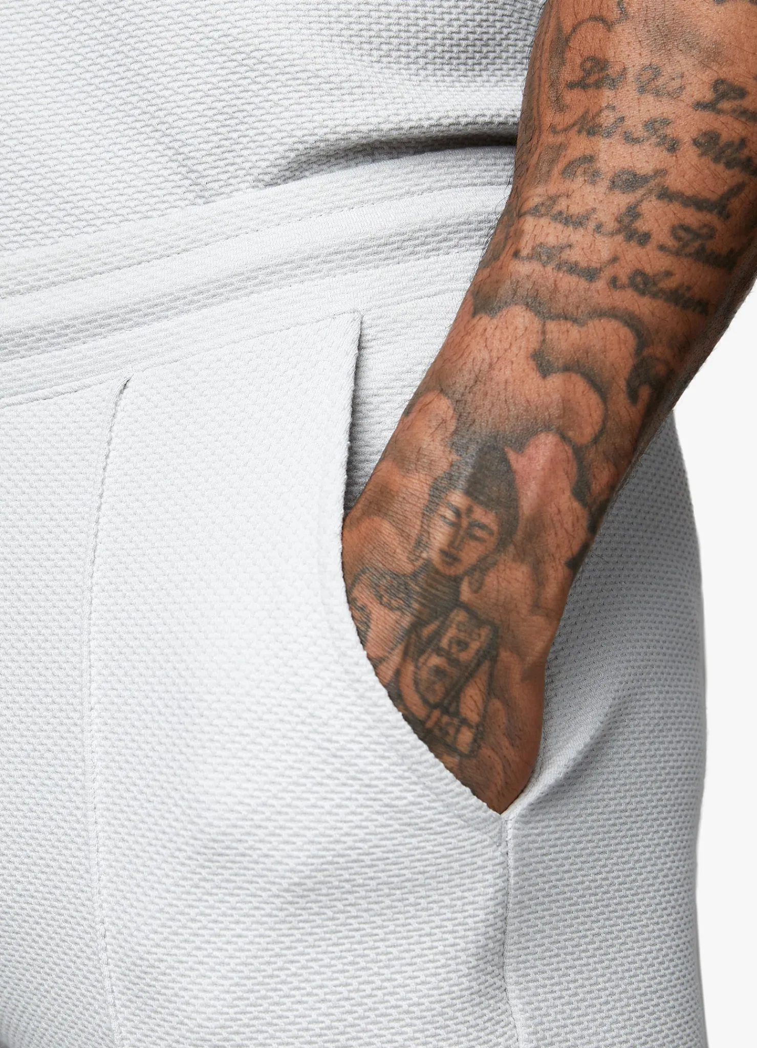 Twin Sets<Gym King Signature Texture Short Light Grey