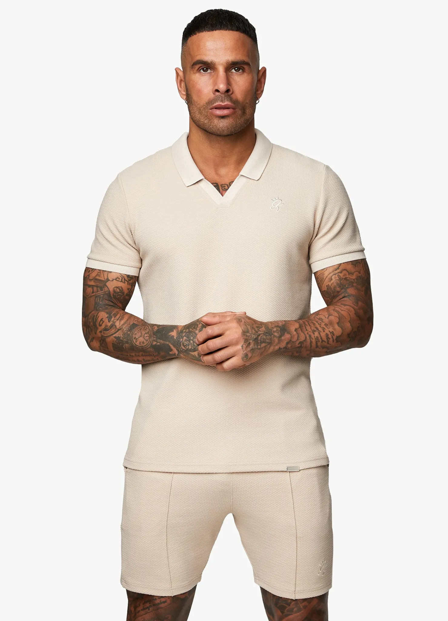 Polo Shirts<Gym King Signature Texture Polo Stone