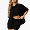 Tops & T-Shirts<Gym King Signature Woven Shirt Black