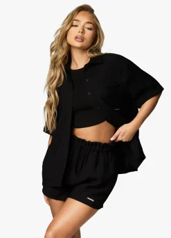 Co-Ords<Gym King Signature Woven Shirt Black