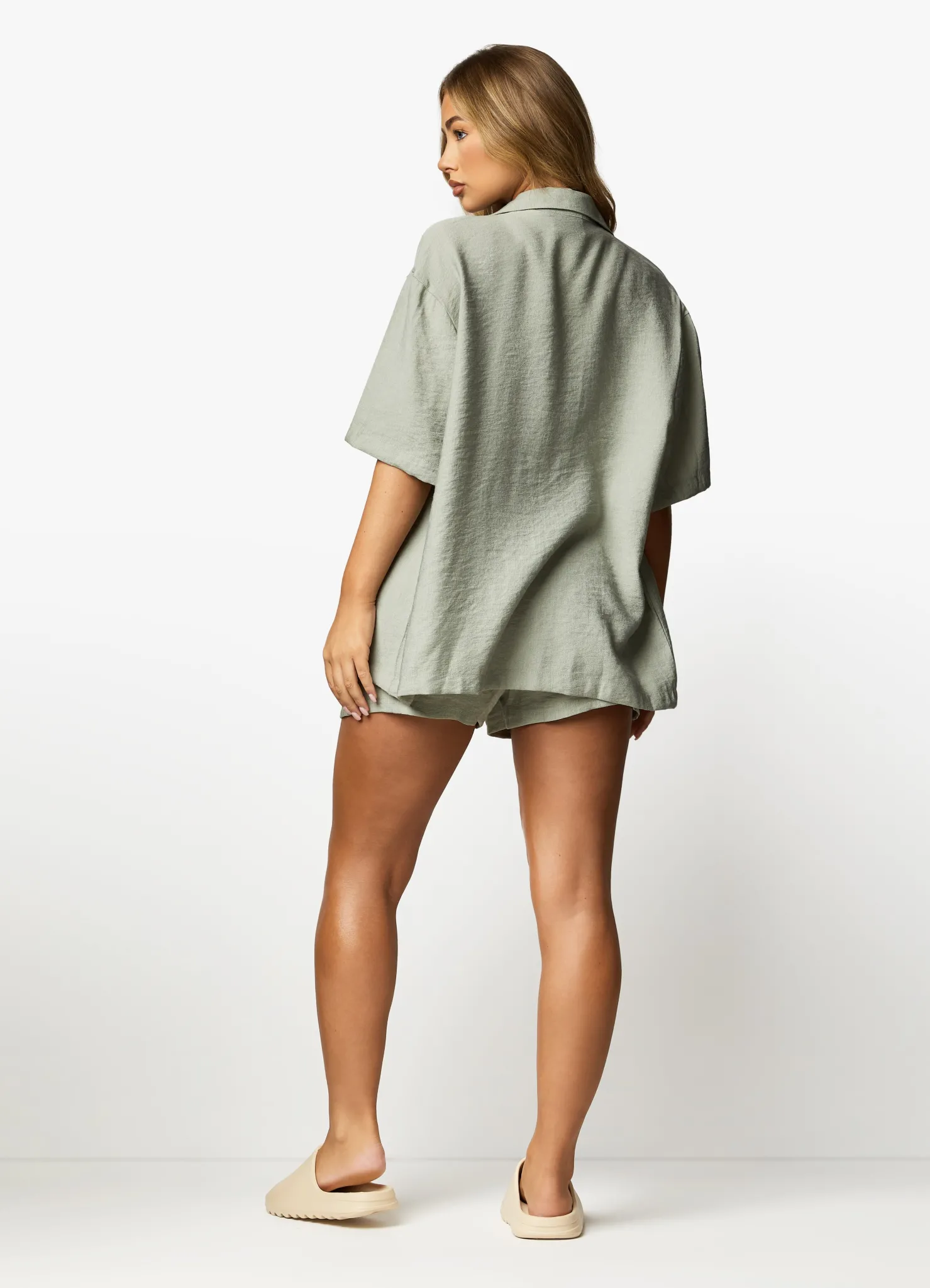 Tops & T-Shirts<Gym King Signature Woven Shirt Dusky Sage
