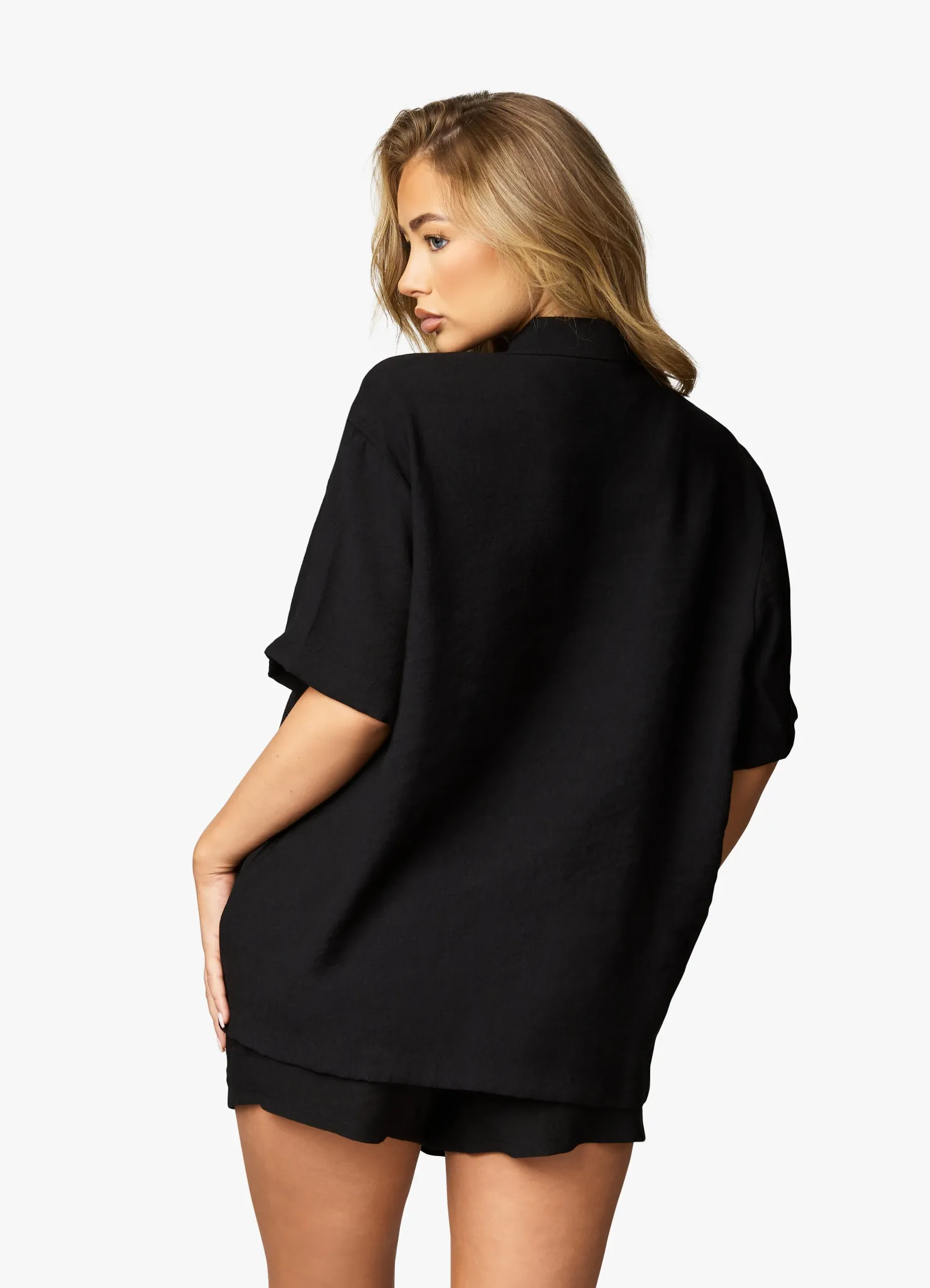 Co-Ords<Gym King Signature Woven Shirt Black