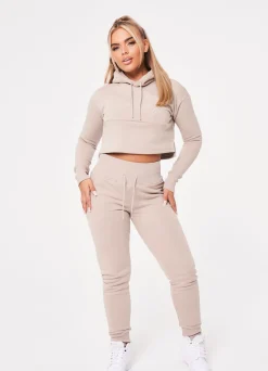 Hoodies<Gym King Sky Script Hooded Crop Mink