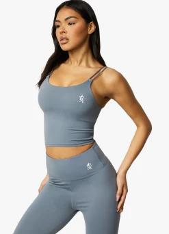 Sports Bras<Gym King Sport 365 Long Line Tank Sports Bra Denim