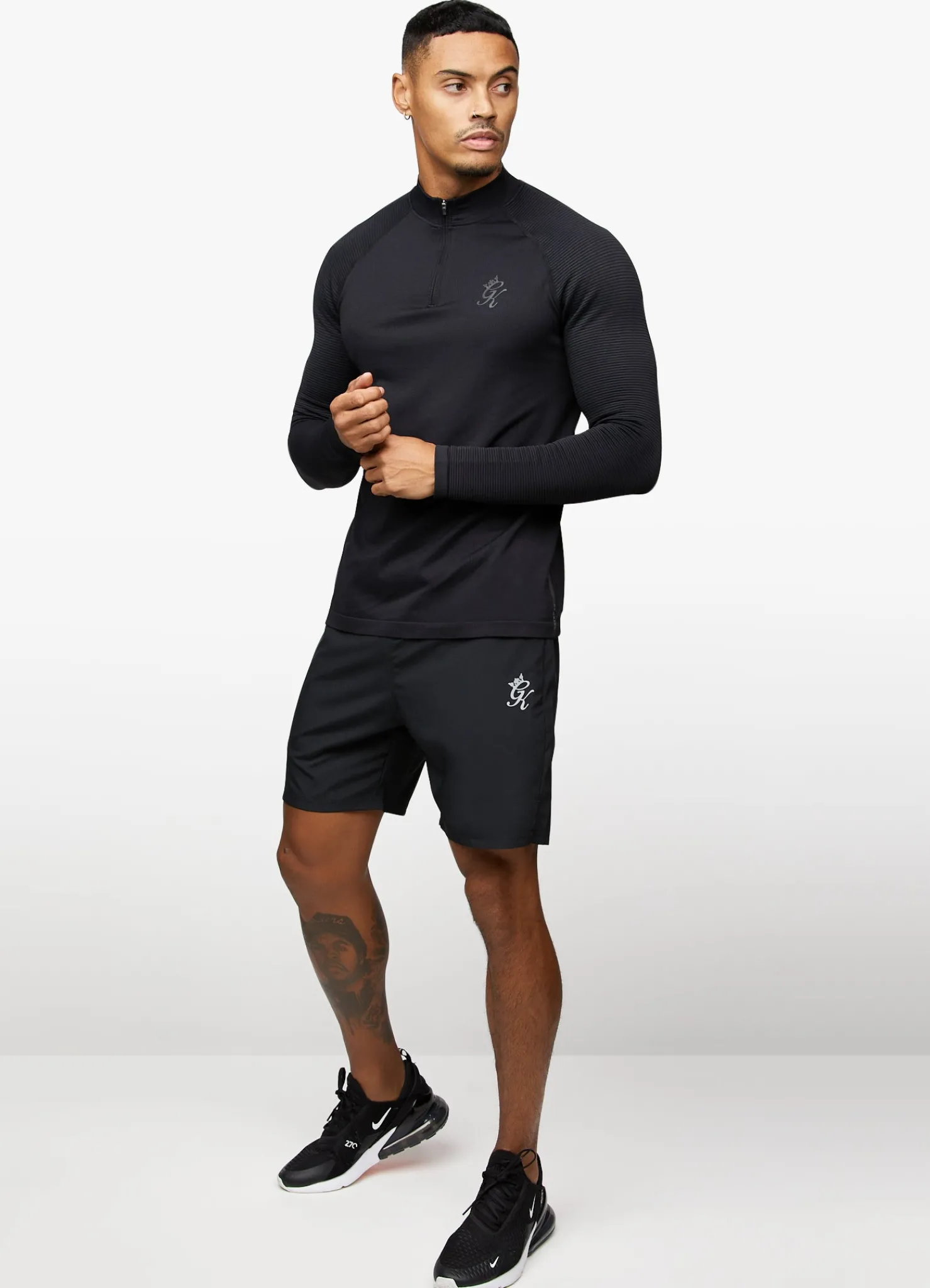 Gymwear<Gym King Sport Seamless Knit ¼ Zip Funnel Black