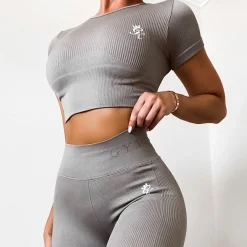 Gymwear<Gym King Sport Seamless Rib Ss Top Taupe