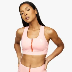 Gymwear<Gym King Stamina Texture Racer Back Bra Blush Pink/Chilli Red