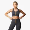 Gymwear<Gym King Stamina Texture Racer Back Bra Graphite/Golden Orange