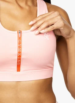 Gymwear<Gym King Stamina Texture Racer Back Bra Blush Pink/Chilli Red