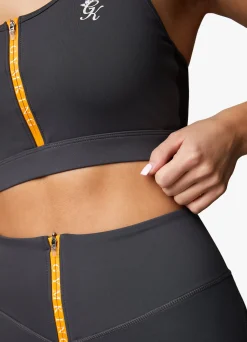 Gymwear<Gym King Stamina Texture Racer Back Bra Graphite/Golden Orange