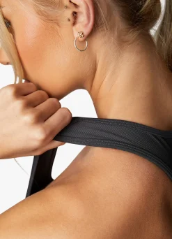 Sports Bras<Gym King Stamina Texture Racer Back Bra Graphite/Golden Orange