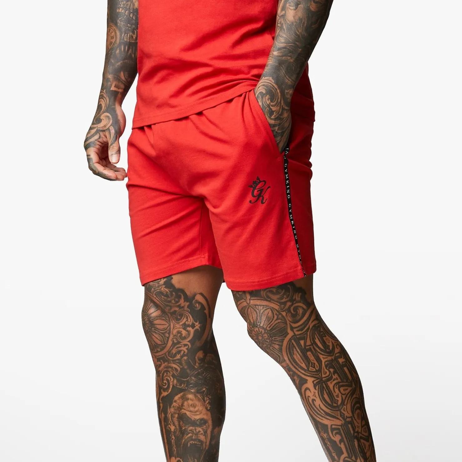 Twin Sets<Gym King Taped Jersey Short Red Rush