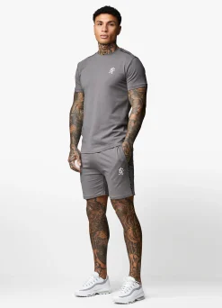 Twin Sets<Gym King Taped Jersey Short Fossil Grey