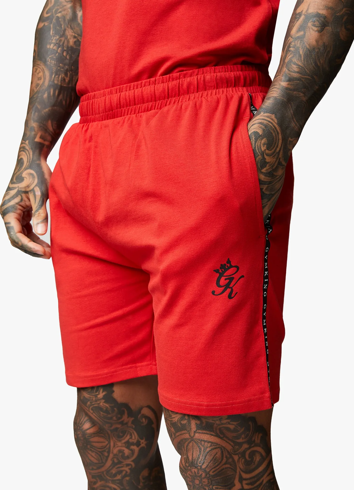 Twin Sets<Gym King Taped Jersey Short Red Rush