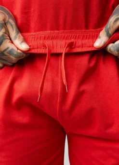 Twin Sets<Gym King Taped Jersey Short Red Rush