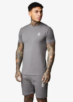 Twin Sets<Gym King Taped Jersey Tee Fossil Grey
