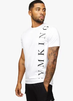 T-Shirts<Gym King Text Logo Tee White