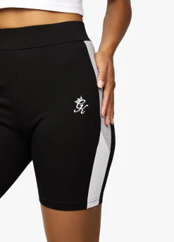 Shorts<Gym King Tri Colour Cycle Short Black/White/Grey Marl