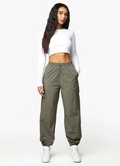 Co-Ords<Gym King Utility Rib Ls Crop Top White