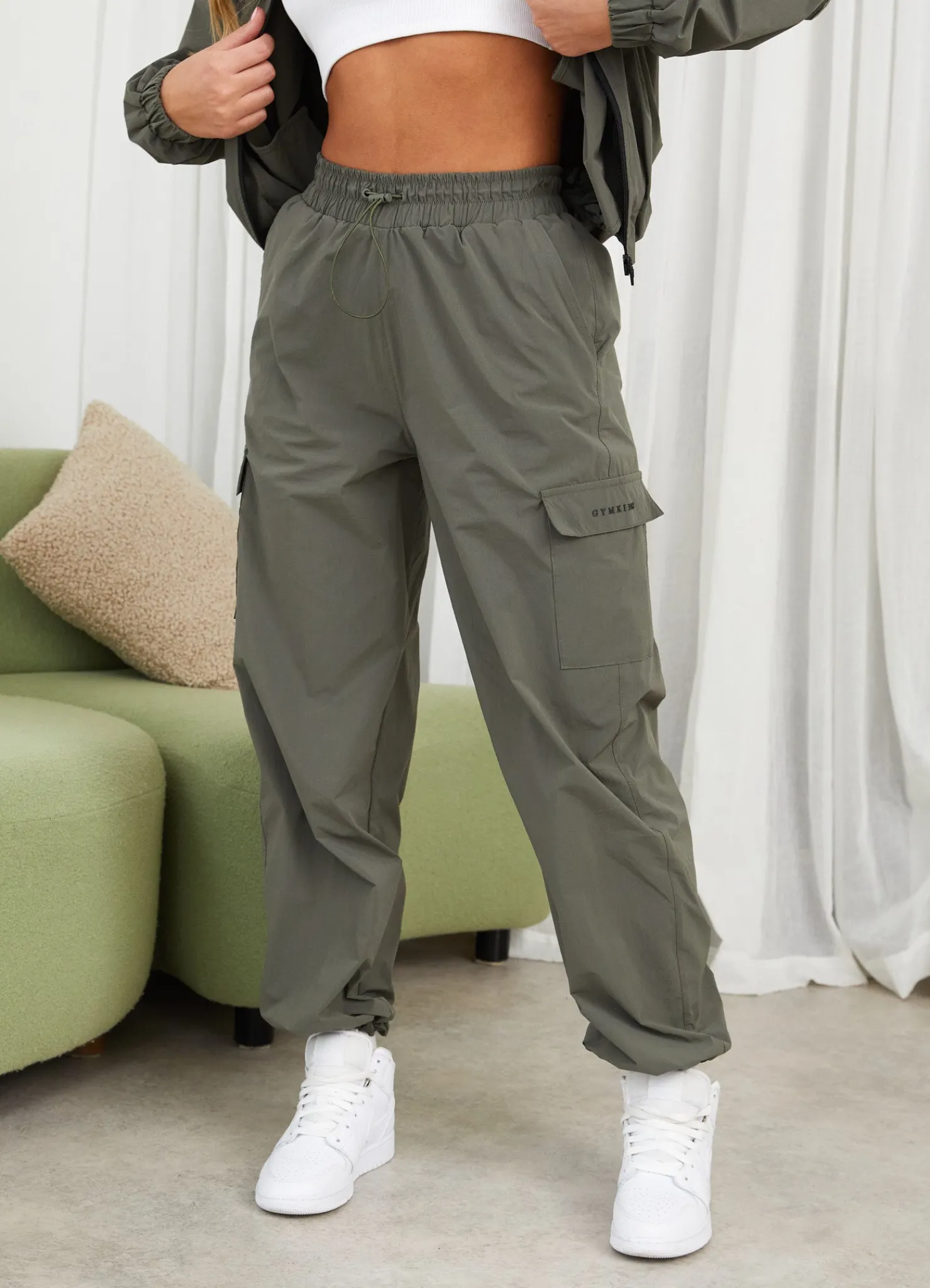 Co-Ords<Gym King Utility Woven Cargo Pant Olive