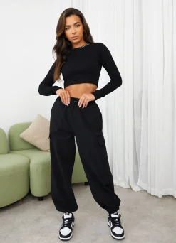 Co-Ords<Gym King Utility Woven Cargo Pant Black
