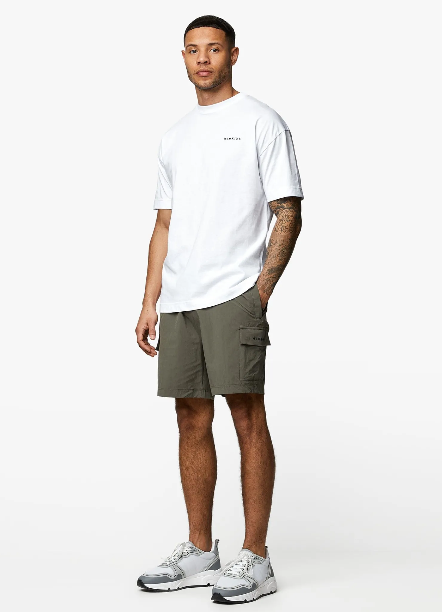 Twin Sets<Gym King Utility Woven Cargo Short Olive