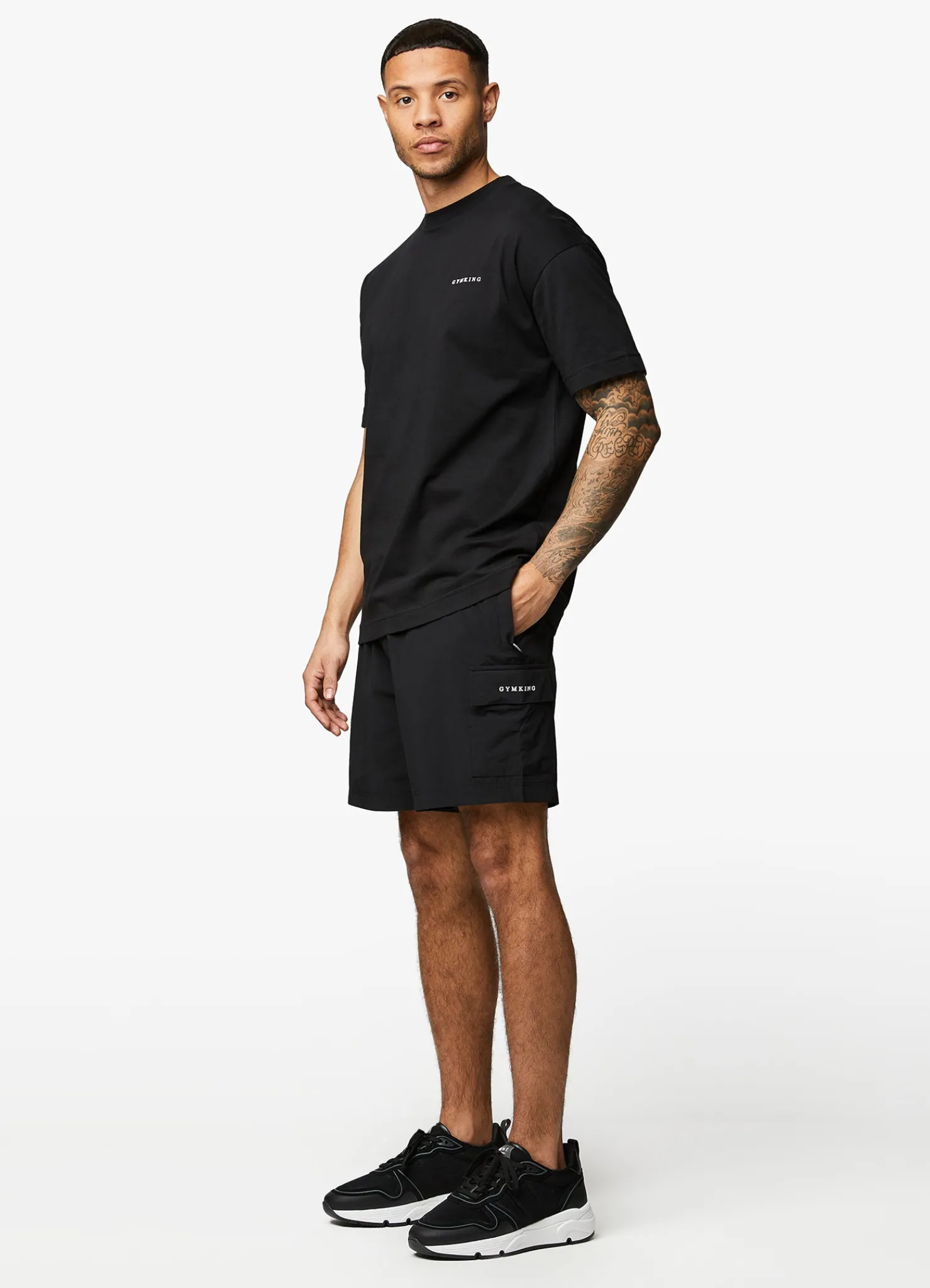 Twin Sets<Gym King Utility Woven Cargo Short Black