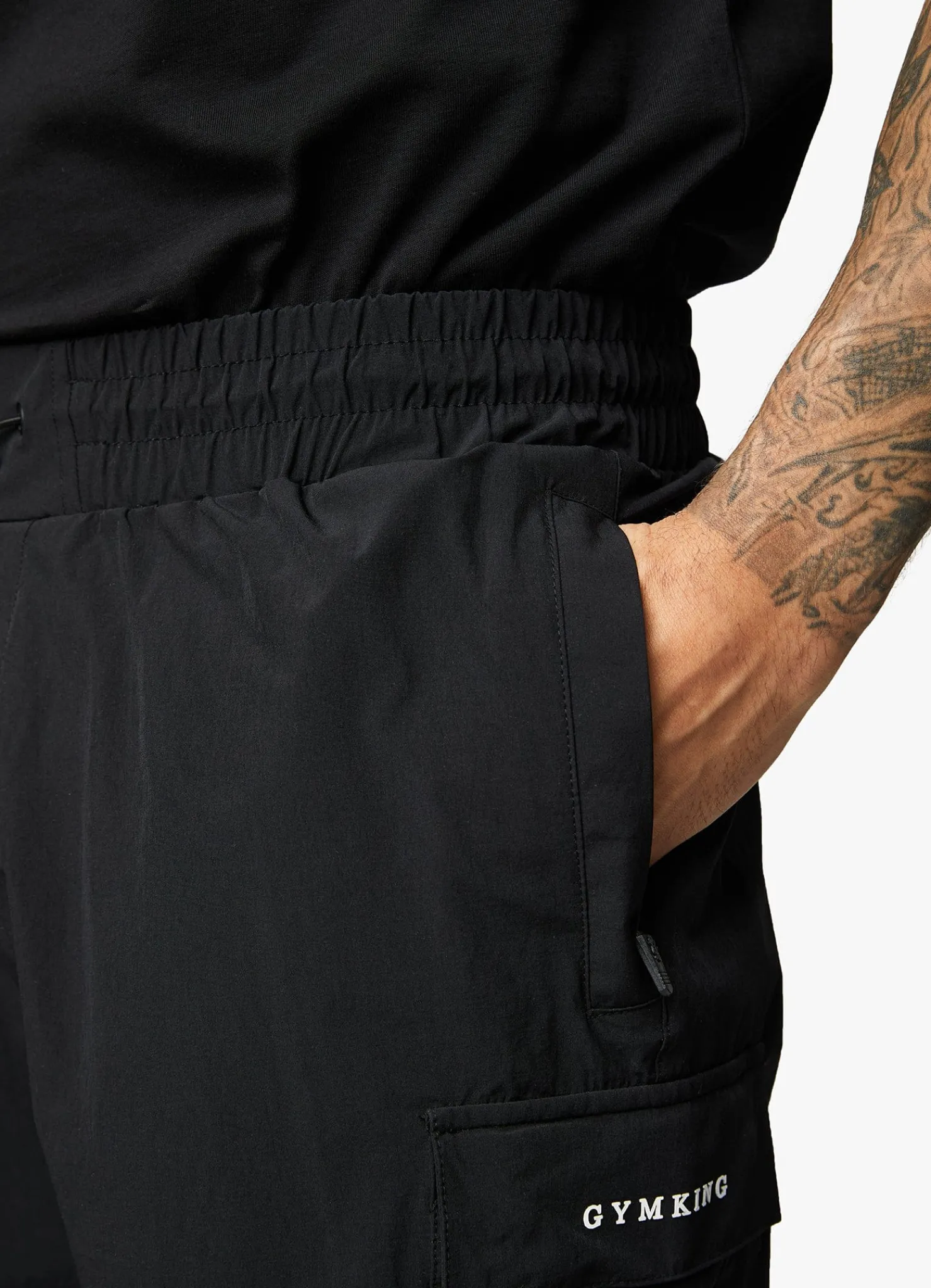 Twin Sets<Gym King Utility Woven Cargo Short Black