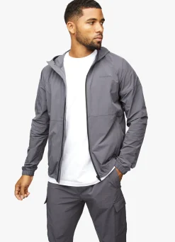 Tracksuit Tops<Gym King Utility Woven Hood Graphite