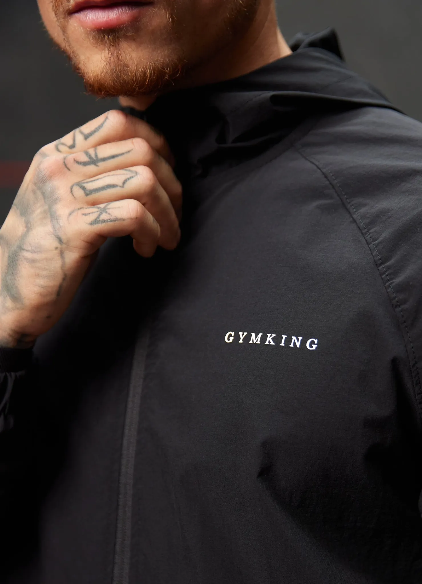 Tracksuit Tops<Gym King Utility Woven Hood Black