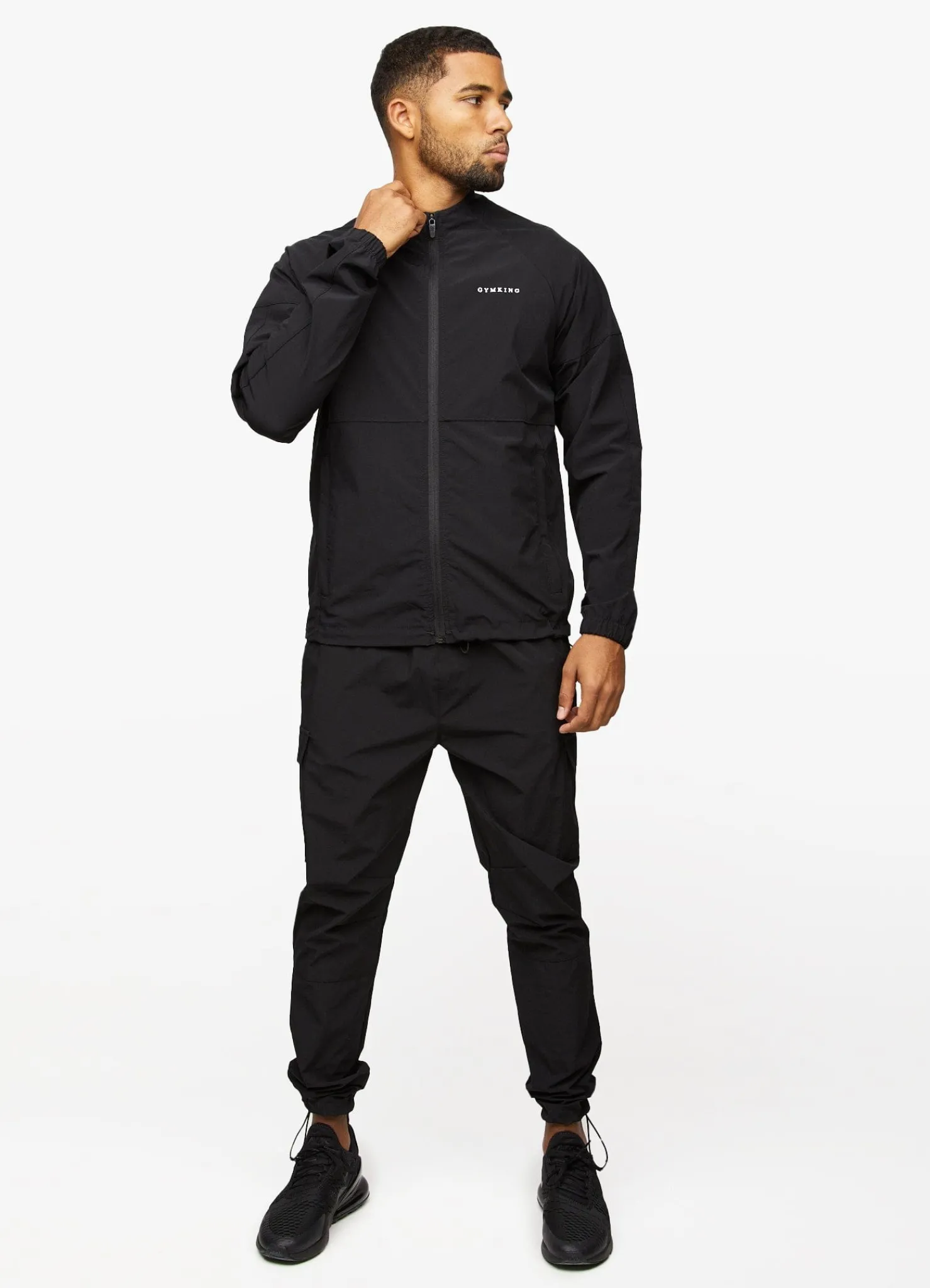 Tracksuit Tops<Gym King Utility Woven Hood Black