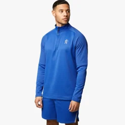 Gymwear<Gym King Velocity 1/4 Zip Funnel Electric Blue/Black