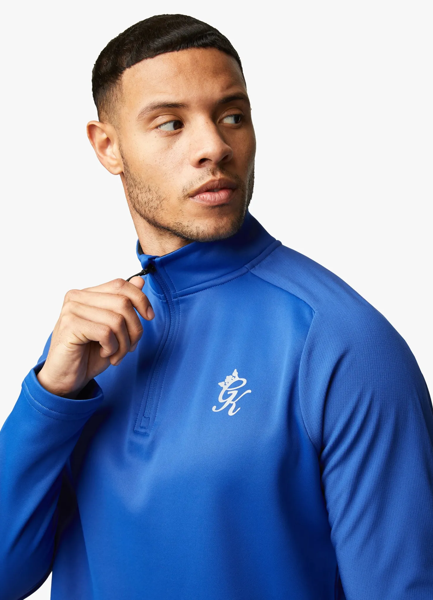 Gymwear<Gym King Velocity 1/4 Zip Funnel Electric Blue/Black