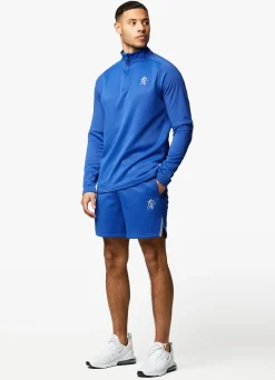 Gymwear<Gym King Velocity 1/4 Zip Funnel Electric Blue/Black